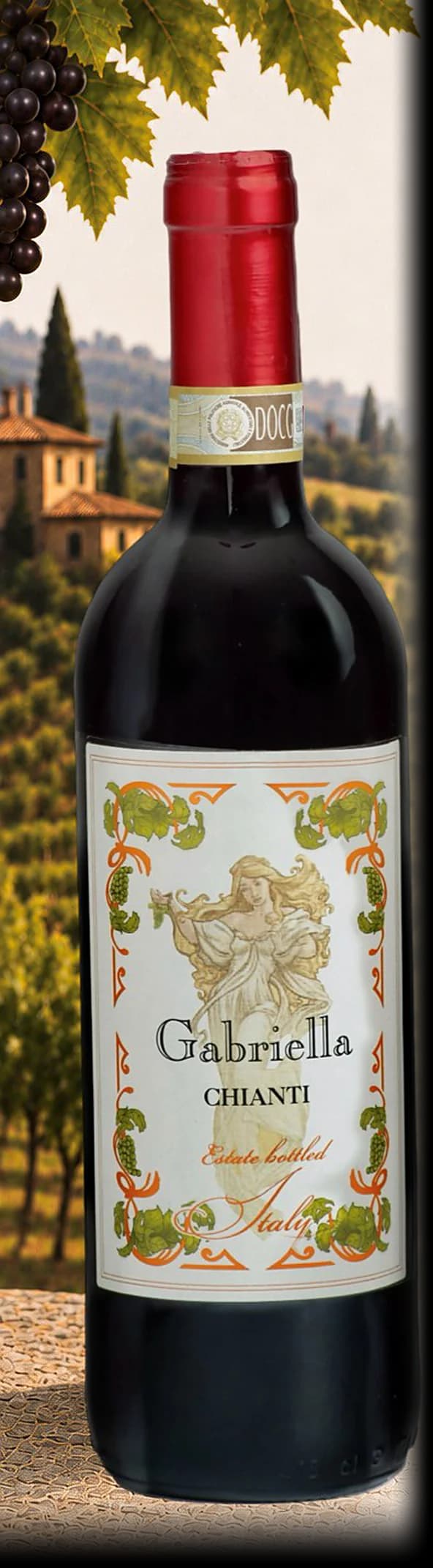 Italy — a bottle from the Vindagra portfolio in its landscape